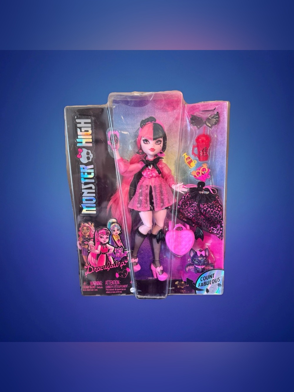 Monster High Draculaura Doll Count Fabulous Fashion Vampire Doll Mattel - Sealed